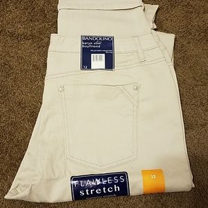 Boyfriend pants, slim leg